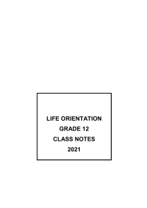 Life Orientation Grade 12: Stress, Conflict, & Relationship Skills