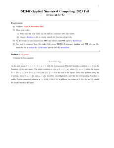 SI214C Applied Numerical Computing: Homework Set 2 (2023 Fall)