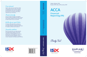 ACCA Financial Reporting (FR) Study Text 2024-2025 | Kaplan Publishing