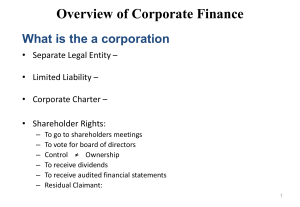 Corporate Finance Overview: Valuation, DCF, Cash Flow Analysis