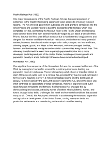 Pacific Railroad & Homestead Acts (1862): Westward Expansion Impact