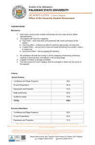 Fashion Show Mechanics - Palawan State University