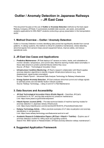 Outlier Detection in Japanese Railways - JR East Case