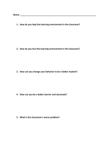 Classroom Behavior Questionnaire for Students