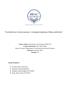 Sociological Exploration of Miniso & Best Buy near BRAC University