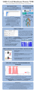 SARS-Covid Membrane Protein 7Y9B: Drug Target & Allosteric Modulators
