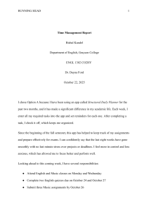 Time Management Report: College Student's Planner & Productivity
