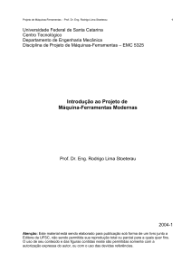 Projetos de maq. ferramentas