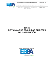 NT-06 Distancias de seguridad en redes de distribuci&oacute;n