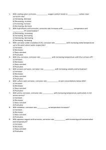 Corrosion Rate Factors Quiz: Cooling Water, HF Acid, CUI & More