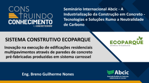 Sistema Construtivo Ecoparque: Inova&ccedil;&atilde;o em Concreto Pr&eacute;-fabricado