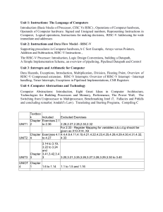 RISC-V Computer Architecture Course Syllabus: Instructions & Data Flow