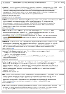 A320 Aircraft Configuration Summary: Systems & Auto Flight Features