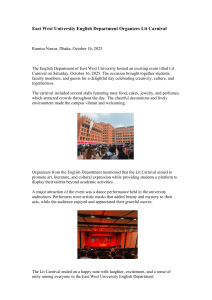 East West University Lit Carnival: A Celebration of Culture