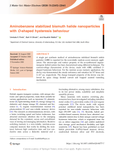 Aminobenzene Stabilized Bismuth Halide Nanoparticles for Memory