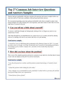 Job Interview Questions & Answers: Top 27 Guide