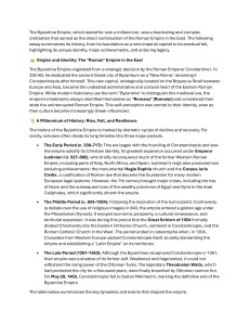 The Byzantine Empire: History, Achievements, and Enduring Legacy