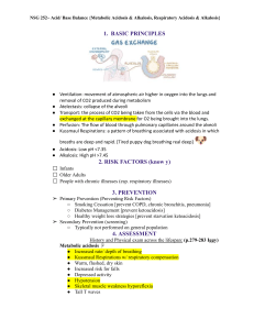 Acid-Base Balance: Metabolic & Respiratory Disorders