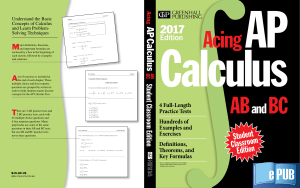 AP Calculus AB & BC Prep Book 2017 Edition