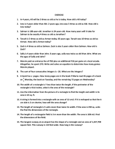 Math Word Problems & Geometry Exercises - Algebra & Probability