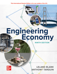 Engineering Economy Textbook: Spreadsheet Functions, Cash Flows & Analysis