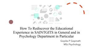 Rediscover Educational Experience: SAINTGITS Psychology Strategies