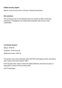 Diyala Governorate Site Survey Report: UAV-RTK, UTM, WGS 84 & Quantities