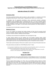 Boeing 737 Fuel Tank Indication Deviation: EASA CS 25.979(b)(2) Proposal