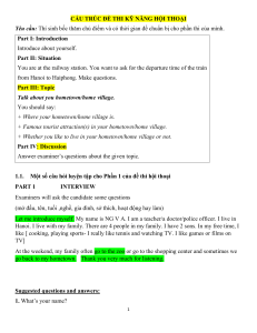 English Speaking Exam Structure & Practice Questions