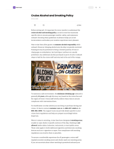 Cruise Alcohol & Smoking Policy: What You Need to Know Before Sailing