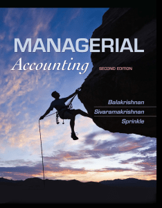 Managerial Accounting Textbook: Planning & Control Decisions (2nd Ed)