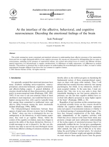 Affective Neuroscience: Decoding Emotional Feelings