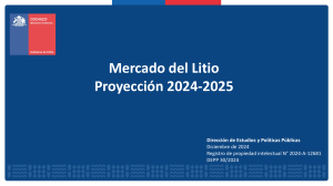 Proyecci&oacute;n del Mercado del Litio 2024-2025: An&aacute;lisis y Previsi&oacute;n