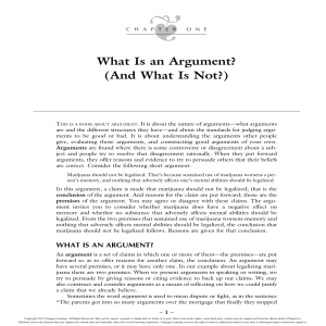 What is an Argument? Logic & Reasoning Textbook Excerpt