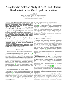 SR2L & DR Ablation for Quadruped Locomotion Robustness Study
