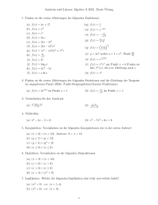 Analysis und Lineare Algebra A 2021: Erste &Uuml;bung