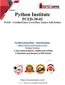 PCED Data Analyst Exam Prep: Python Questions & Answers