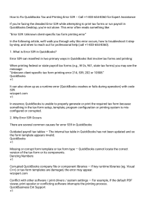 Fix QuickBooks Error 539: Tax & Printing Troubleshooting