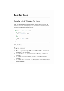C++ For, While, Break Loops & Nested Loop Programming Tutorial Lab