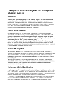 AI's Impact on Education: Benefits, Challenges, and Future Systems