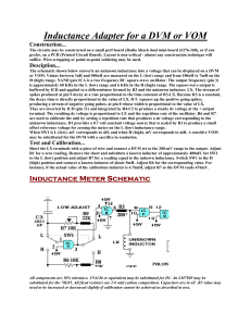 Inductance Adapter for DVM/VOM: Build & Calibrate an L-Meter