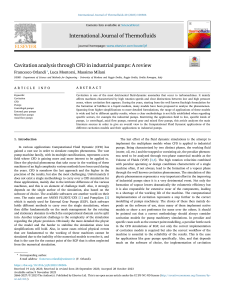 CFD Cavitation Analysis in Industrial Pumps: A Review