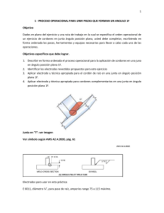 Soldadura Junta Angular 1F: Proceso Operacional