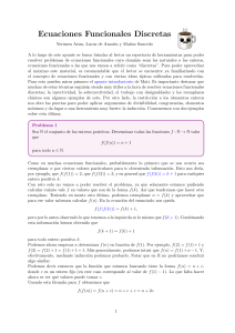Ecuaciones Funcionales Discretas: Técnicas y Ejemplos