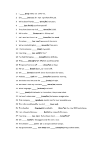 Present Perfect Tense Worksheet | English Grammar Practice