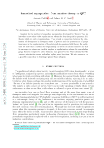 Smoothed Asymptotics: From Number Theory to QFT Regularization