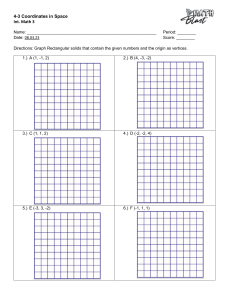 3D Coordinate Graphing Worksheet