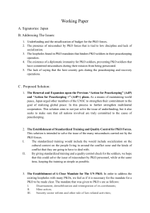 Japan's Working Paper: UN Peacekeeping Issues & Solutions