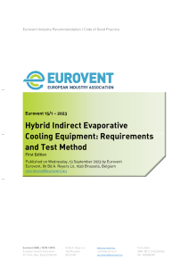 Hybrid Indirect Evaporative Cooling: Requirements & Test Method