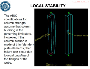 Local Stability in Structural Members: Buckling Analysis & AISC Criteria